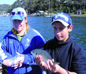 Connor Dewar and his older sister were in a hurry to drop the fish and catch more. Connor scored the day as a win for him but a countback result is still being disputed.